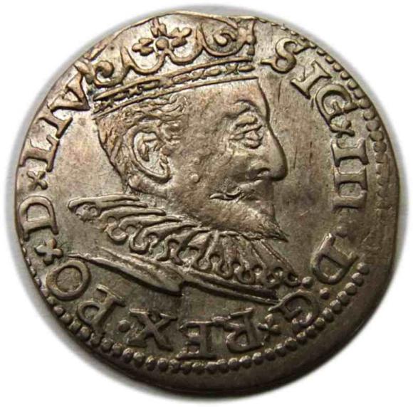 Trojak 1595 Zygmunt III Waza Ryga (1)