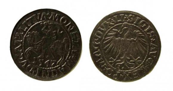 Półgrosz 1547 Zygmunt II August Wilno (1)