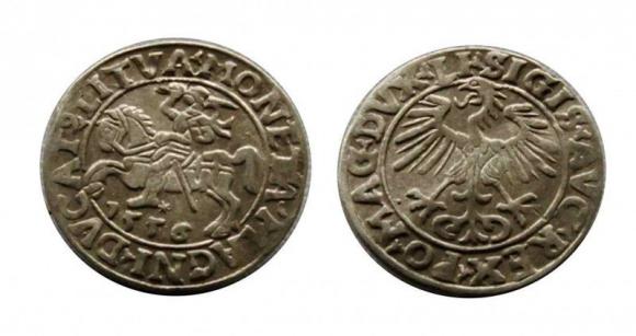 Półgrosz 1556 Zygmunt II August Wilno (1)