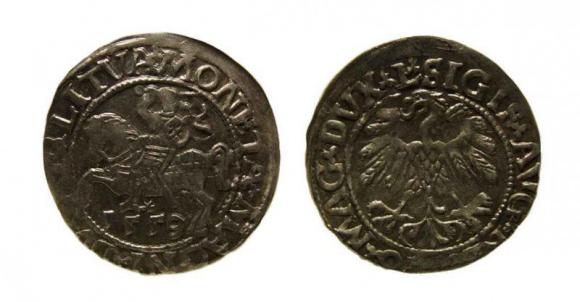 Półgrosz 1559 Zygmunt II August Wilno (1)