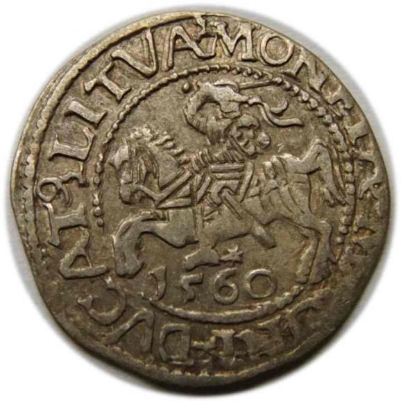 Półgrosz 1560 Zygmunt II August Wilno (1)