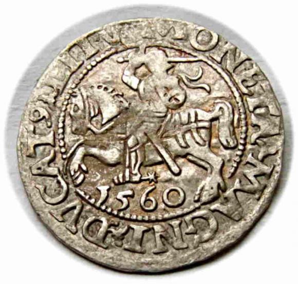 Półgrosz 1560 Zygmunt II August Wilno (1)