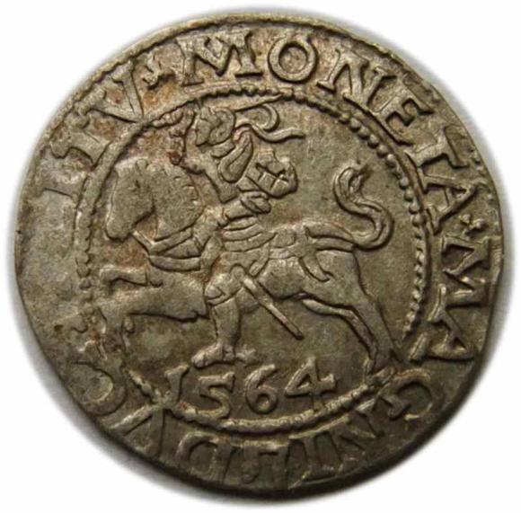 Półgrosz 1564 Zygmunt II August Wilno (1)