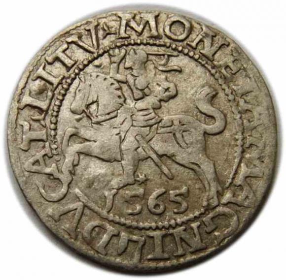 Półgrosz 1565 Zygmunt II August Wilno (1)
