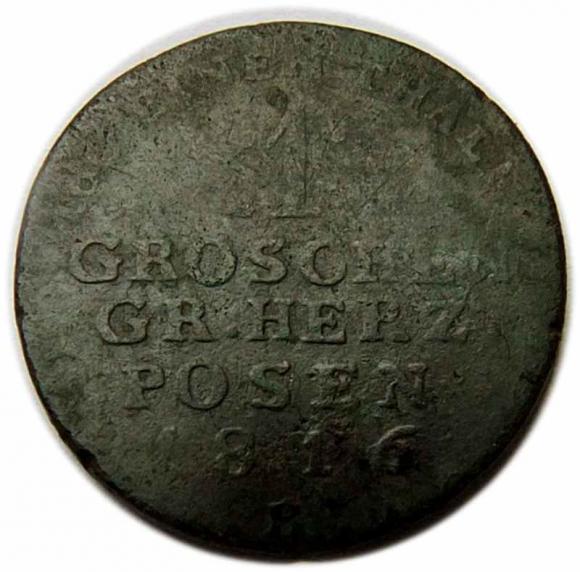 1 grosz 1816 Wielkie Księstwo Poznańskie Wrocław (1)