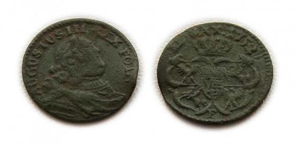 Szeląg 1752 August III Gubin (1)