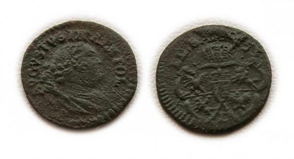 Szeląg 1753 August III Gubin  (1)