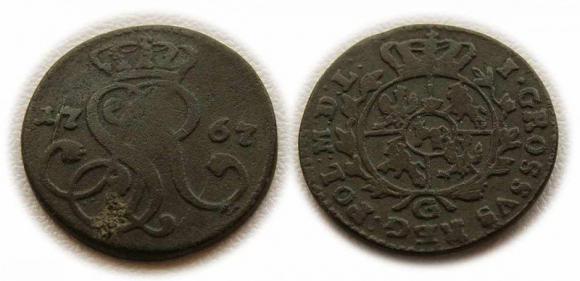 Grosz 1767 Stanisław August Poniatowski Kraków (1)