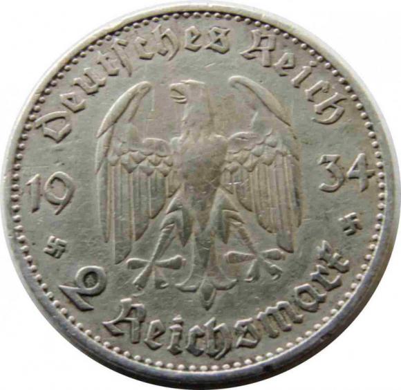 2 marki 1934 Berlin Kościół w Poczdamie (2)