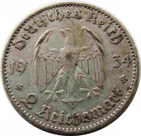 2 marki 1934 Berlin Kościół w Poczdamie (2)