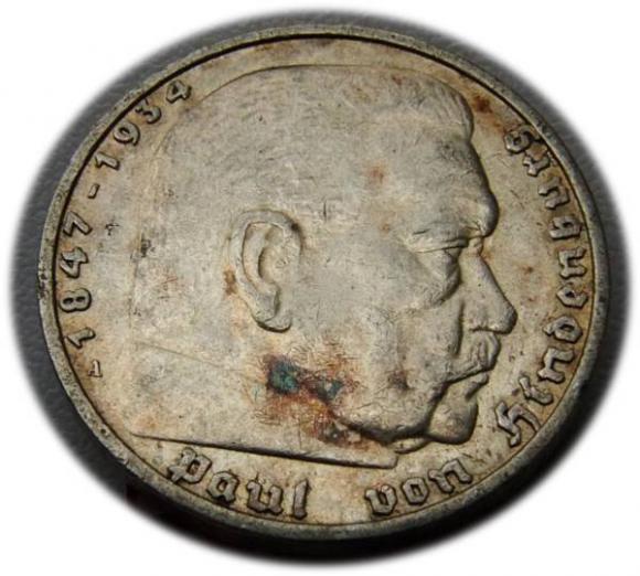 5 marek 1936 Paul von Hindenburg / swastyka Berlin (1)