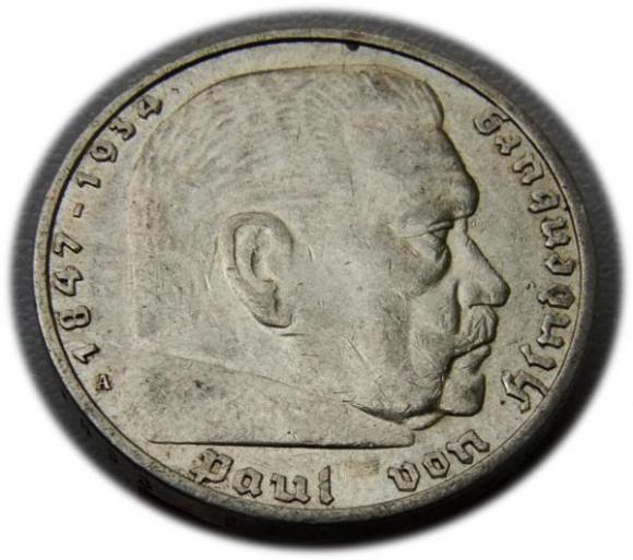 5 marek 1937 Paul von Hindenburg / swastyka Berlin (1)