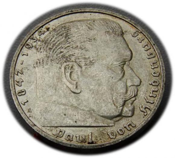 5 marek 1937 Paul von Hindenburg / swastyka Berlin (1)