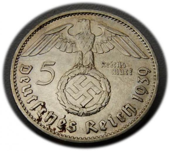 5 marek 1939 Paul von Hindenburg / swastyka Hamburg (2)