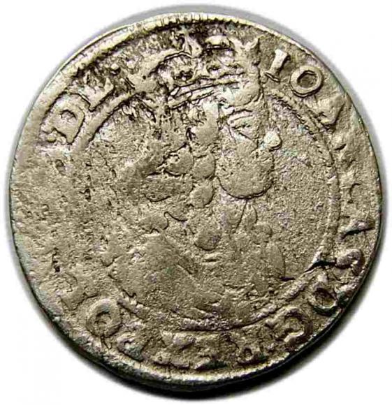 Szóstak 1666 Jan Kazimierz Kraków (1)