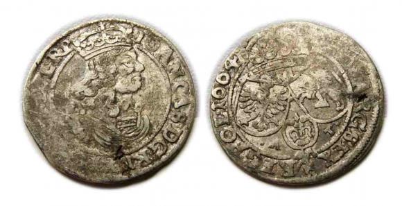 6 groschen 1664 John Casimir Bydgoszcz (1)