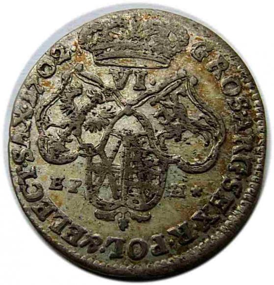 6 groschen 1702 Augustus II the Strong Leipzig (2)