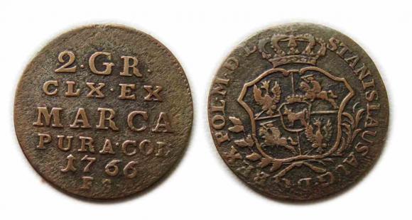 2 grosze 1766 Stanisław August Poniatowski Warszawa (1)