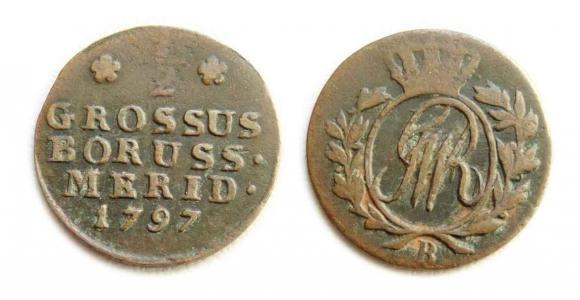 Half groschen 1797 Frederick William II of Prussia South Prussia Wroclaw (1)