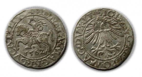 Półgrosz 1562 Zygmunt II August Wilno (1)