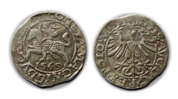 Półgrosz 1565 Zygmunt II August Wilno (1)