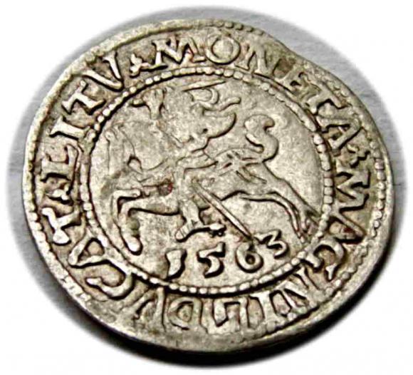 Półgrosz 1563 Zygmunt II August Wilno (1)