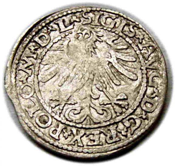 Półgrosz 1563 Zygmunt II August Wilno (2)