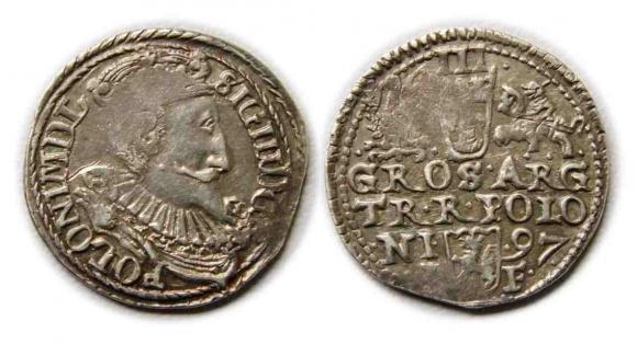 3 groschen 1597 Sigismund III Vasa Olkusz (1)