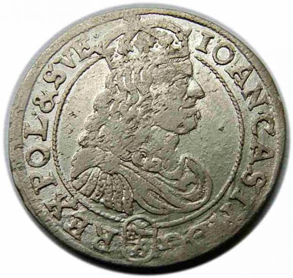 Szóstak 1667 Jan Kazimierz Bydgoszcz (1)