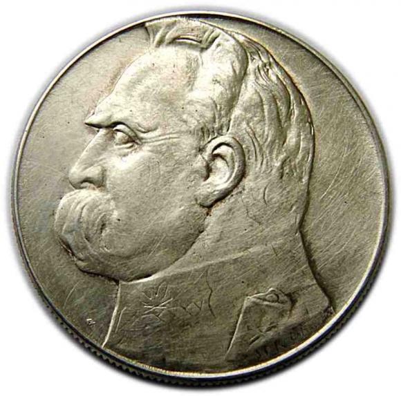 10 zlotych 1939 Jozef Pilsudski II Republic of Poland Warsaw (1)