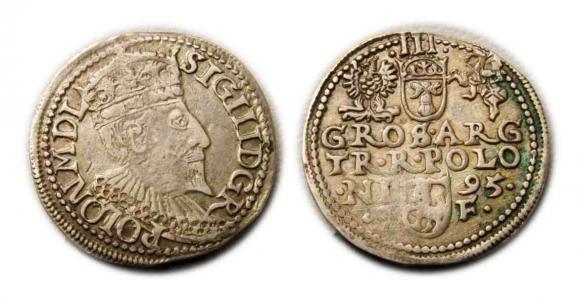 Trojak 1595 Zygmunt III Waza Olkusz (1)