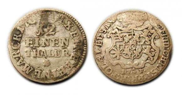 1/12 thaler 1763 Frederick Christian Leipzig (1)