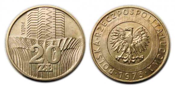 20 złotych 1973 Wieżowiec i Kłosy (1)