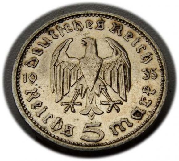 5 marek 1935 Paul von Hindenburg / orzeł pruski Berlin (2)