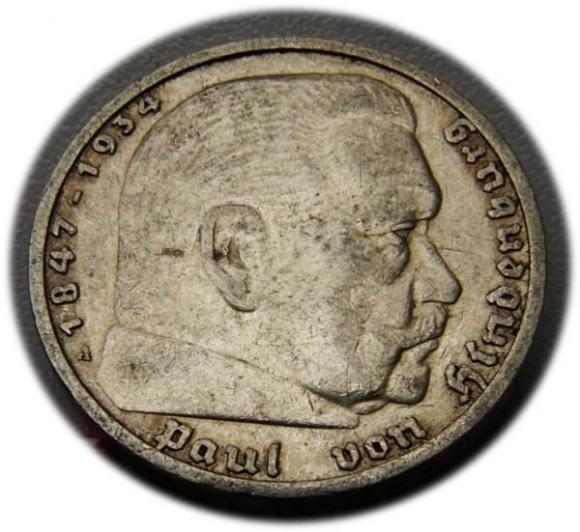 5 marek 1935 Paul von Hindenburg / orzeł pruski Berlin (1)