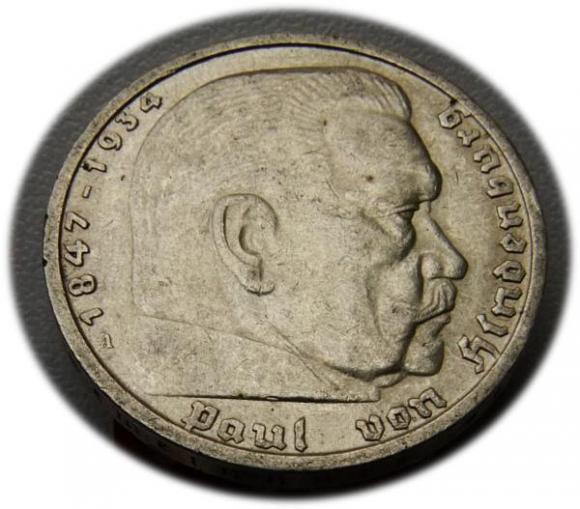 5 marek 1935 Paul von Hindenburg / orzeł pruski Berlin (1)