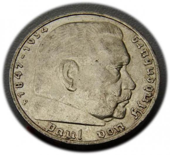 5 marek 1935 F Paul von Hindenburg / orzeł pruski Stuttgart (1)