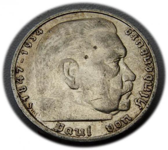 5 marek 1935 Paul von Hindenburg / orzeł pruski Hamburg (1)