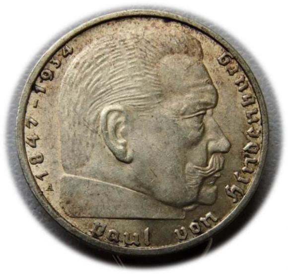 2 marki 1937 Paul von Hindenburg /swastyka Berlin  (1)