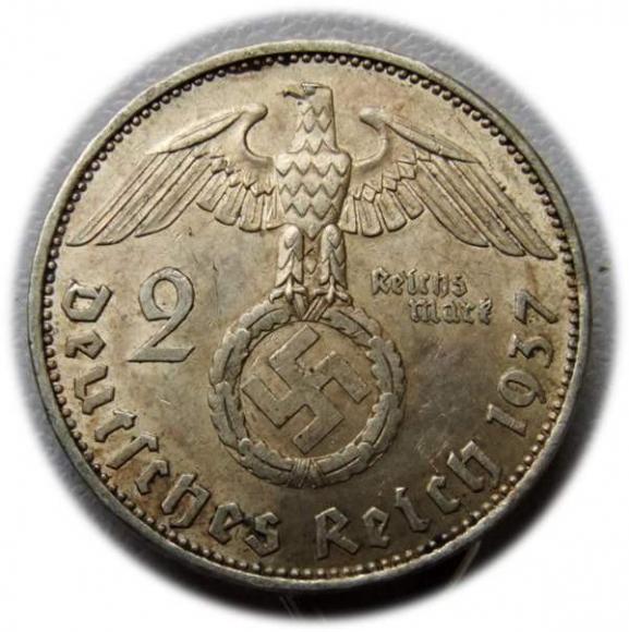2 marki 1937 Paul von Hindenburg /swastyka Berlin  (2)