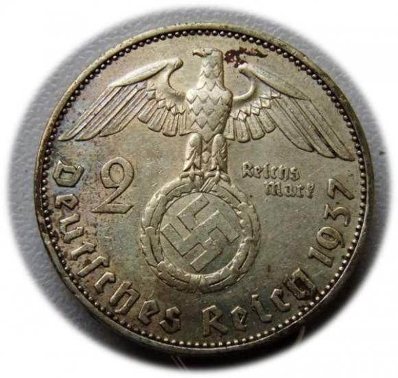 2 marki 1937 Paul von Hindenburg / swastyka Berlin  (2)