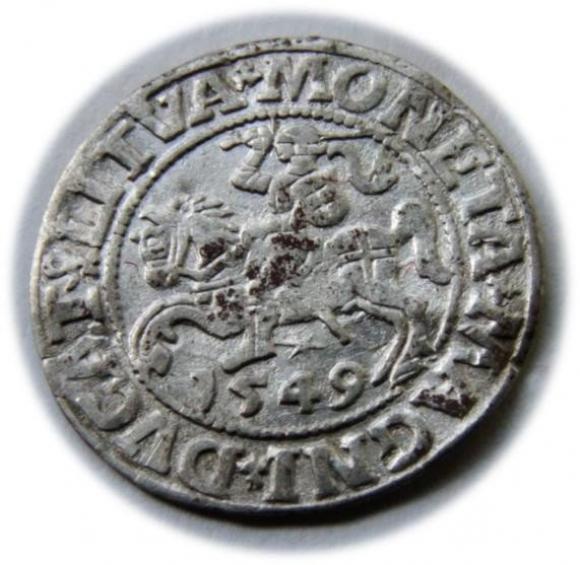 Półgrosz 1549 Zygmunt II August Wilno (1)
