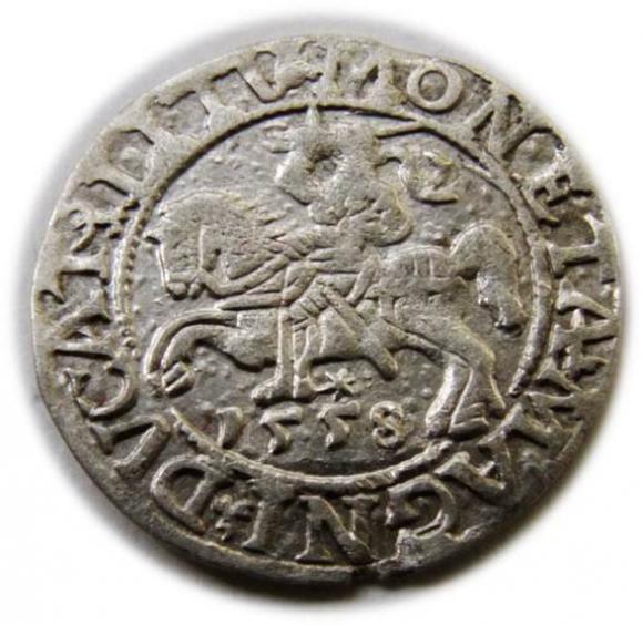 Półgrosz 1558 Zygmunt II August Wilno (1)