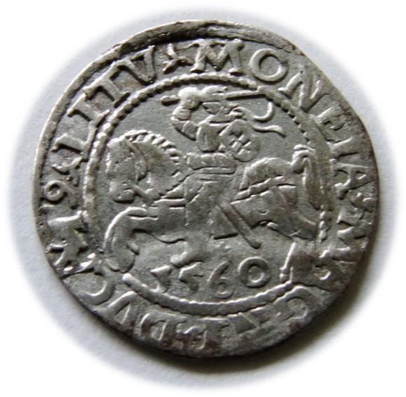 Półgrosz 1560 Zygmunt II August Wilno (1)