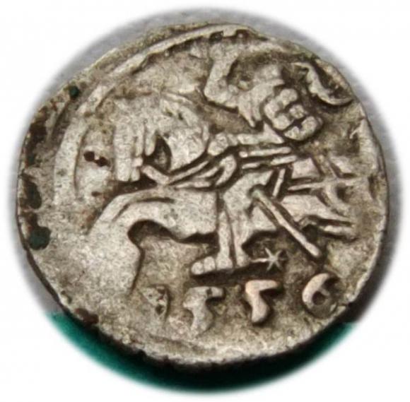 Denar 1556 Zygmunt II August Wilno (1)