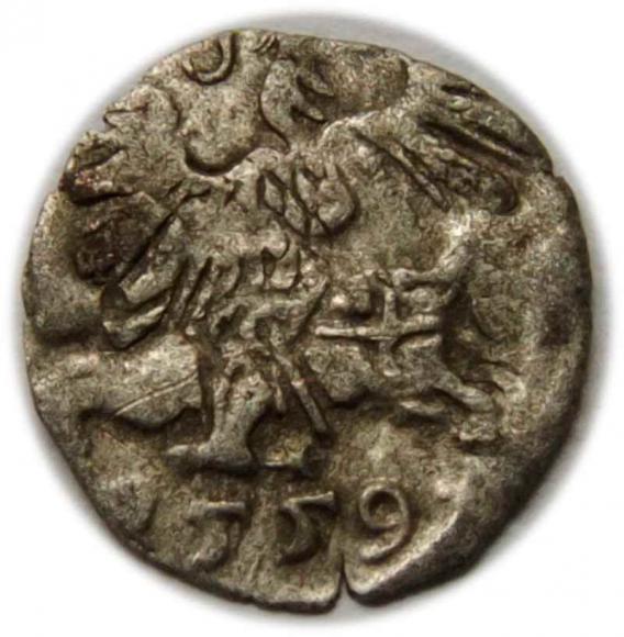 Denar 1559 Zygmunt II August Wilno (1)