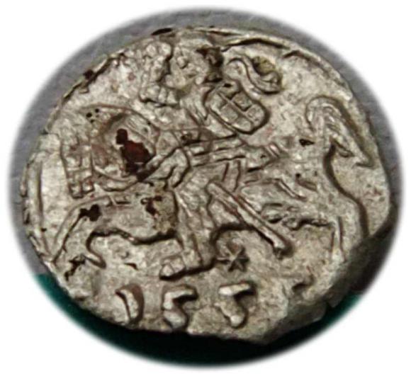 Denar 1555 Zygmunt II August Wilno (1)