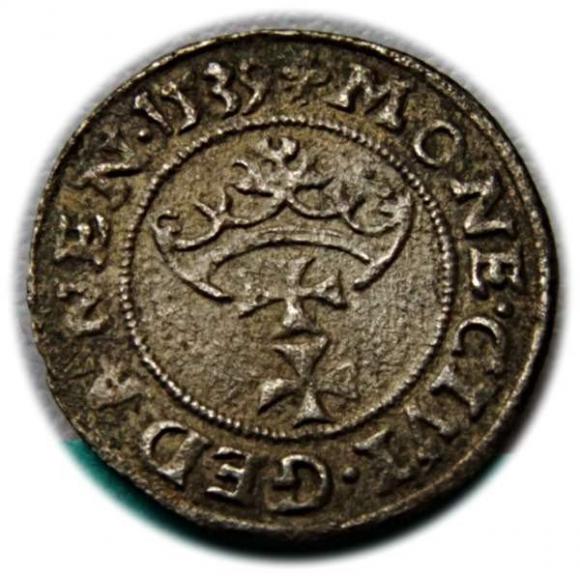 Szeląg 1539 Zygmunt I Stary Gdańsk (1)