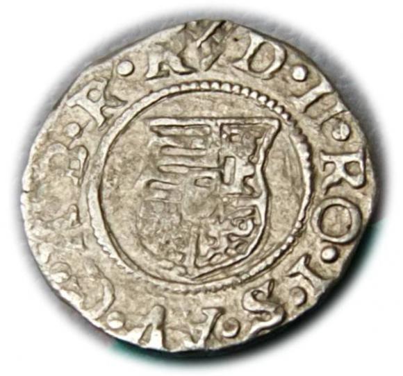 Denar 1585 Rudolf II Habsburg Węgry (2)