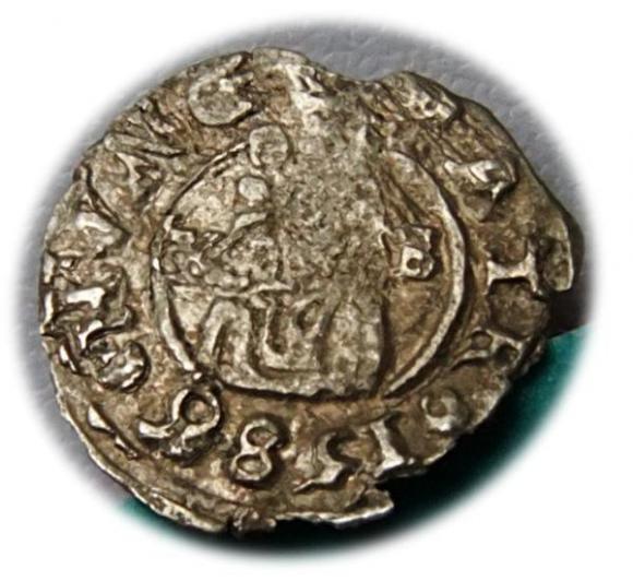 Denar 1586 Rudolf II Habsburg Węgry (1)